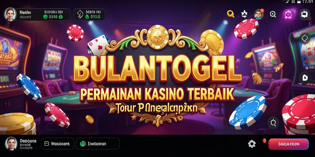 Tampilan seru gameplay BULANTOGEL dengan suasana kasino yang hidup.