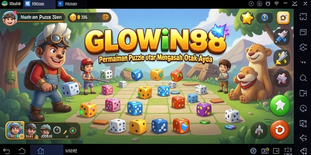 Tampilan gameplay GLOWIN88 dengan berbagai tantangan Puzzle.