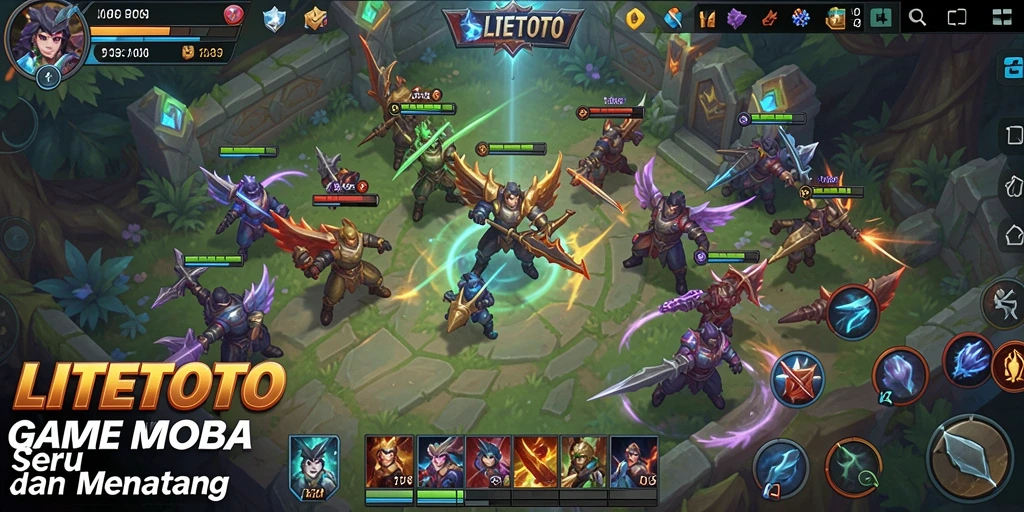Screenshot gameplay LITETOTO yang intens dan dinamis.