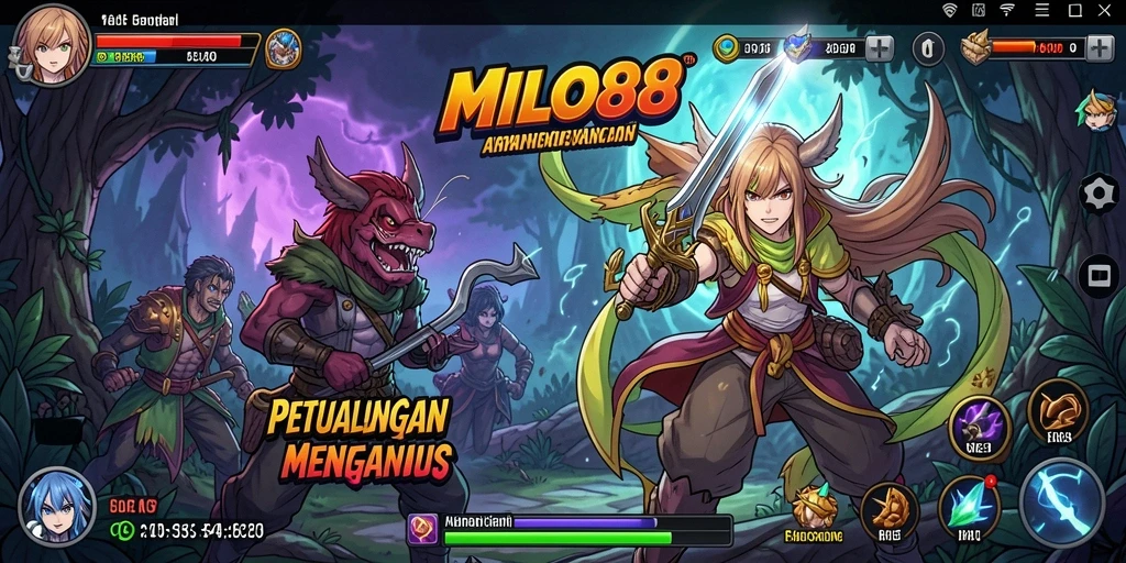 Tampilan gameplay <strong>MILO88</strong> yang seru dan penuh warna.