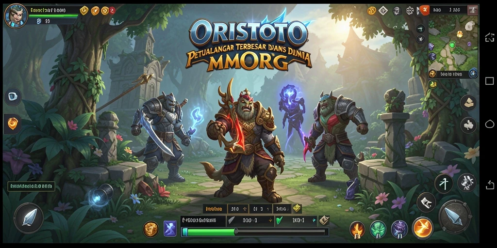 Tangkapan layar utama <strong>ORISTOTO</strong> menampilkan aksi seru dalam dunia MMORPG.
