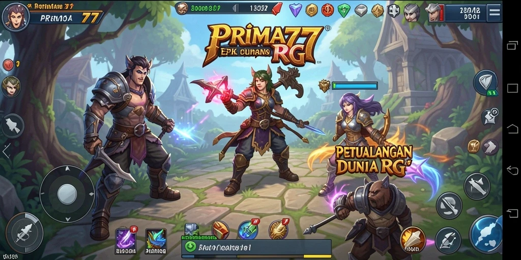 Menampilkan tampilan grafis menakjubkan dari gameplay RPG yang seru.