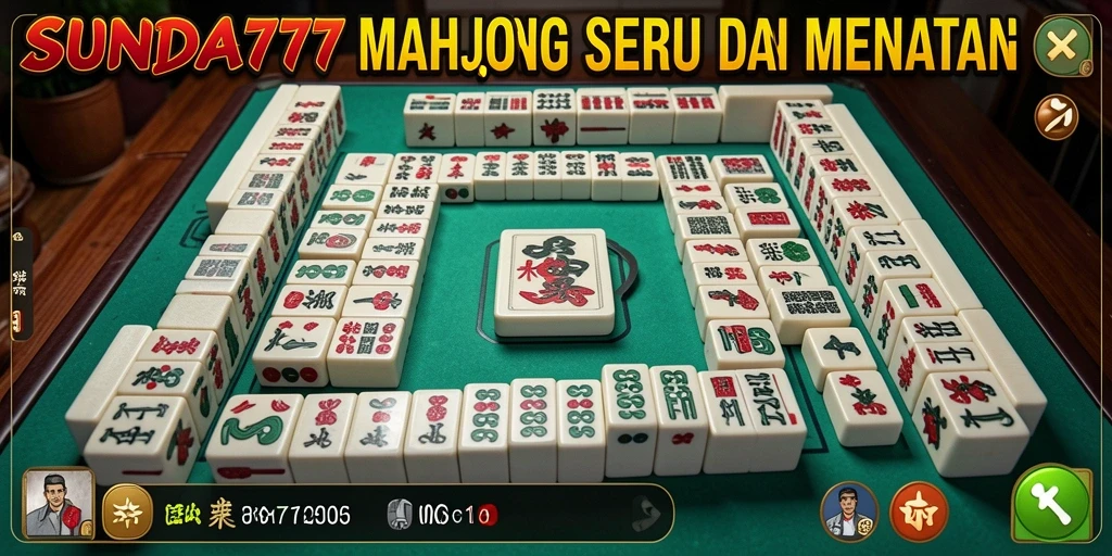 Tampilan gameplay seru di SUNDA777 dengan tantangan Mahjong.